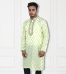 Men's Premium Quality jamdani fabric Semi Long Panjabi